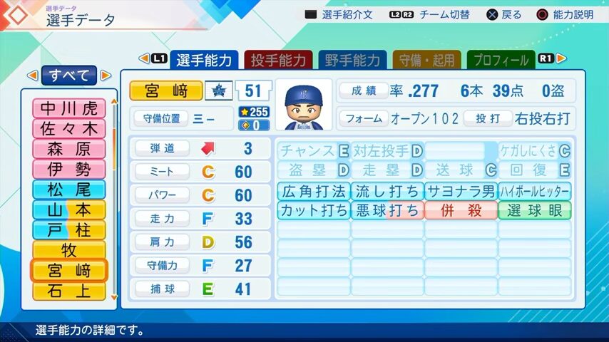 宮崎のパワプロ能力データ（2026年開幕版）・横浜DeNAベイスターズ