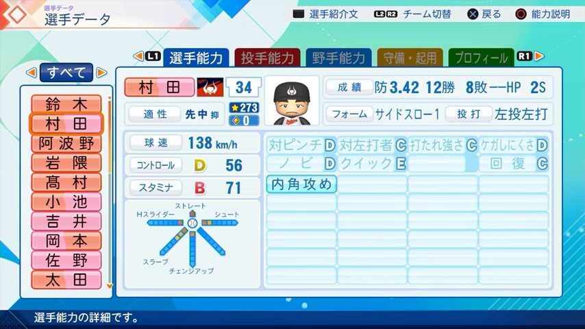 村田のパワプロ能力データ2026年版近鉄バファローズレジェンドOB